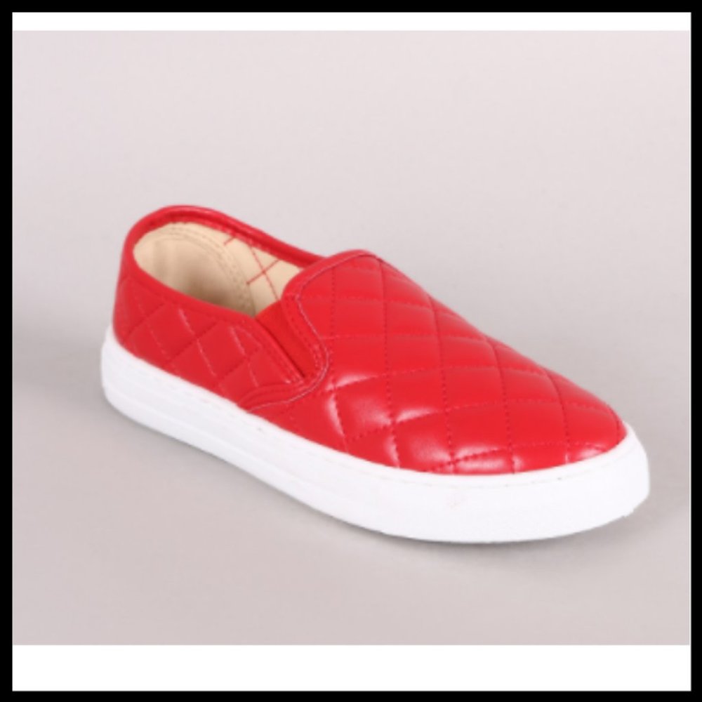 NWT Quilted Sneaker (Red)